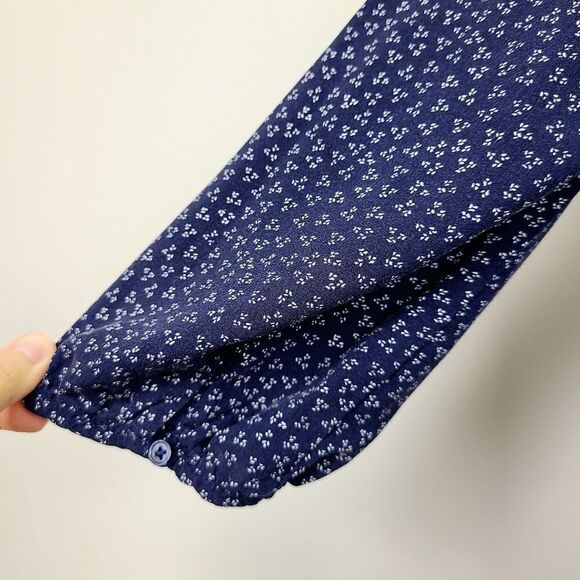 old Navy Long Sleeve Navy Blue Print Mini Dress XS - Picture 9 of 15